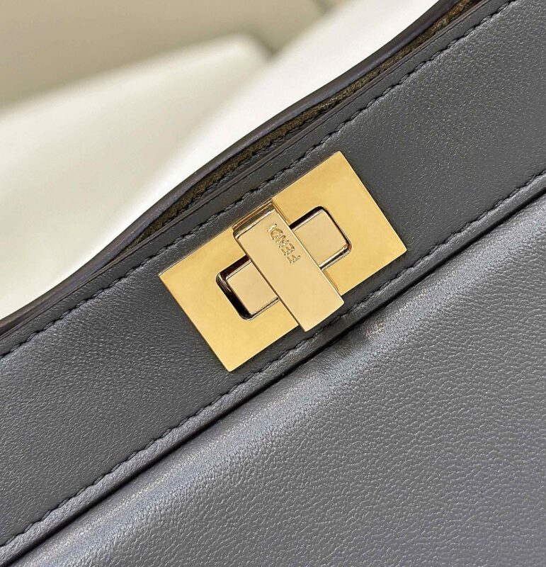 Replica Fendi Peekaboo Mini Grey - realistic designer-inspired fake bag