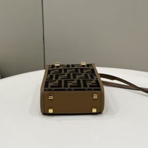 Replica Fendi Mini Tote Brown Canvas - high-end fake designer purse