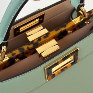 Replica Fendi Peekaboo Medium Light Green - premium 1:1 fake handbag model