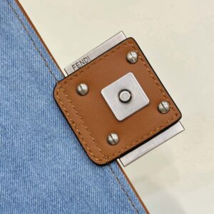Replica Fendi Baguette Small Denim Blue - 1:1 designer replica handbag