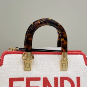 Replica Fendi By The Way Boston Red White - high-end fake designer purse