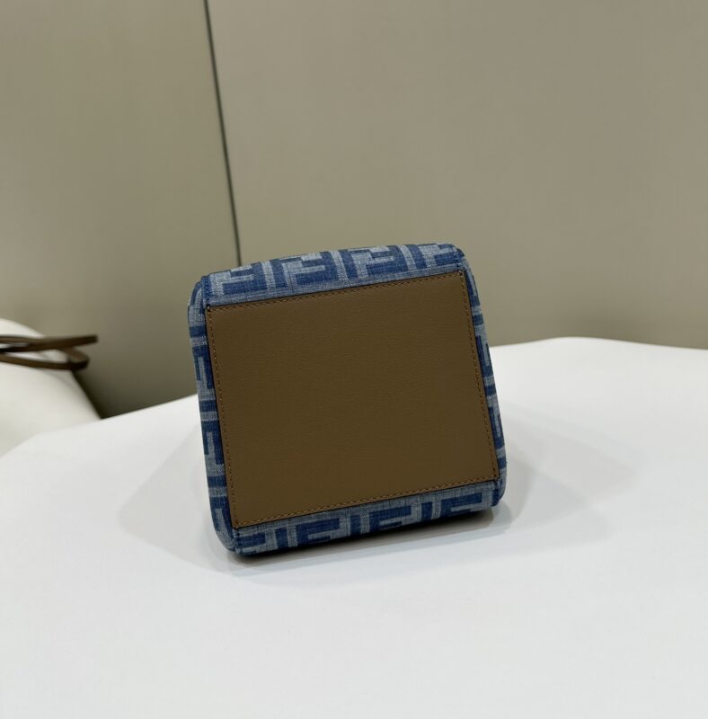 Replica Fendi Origami Small Blue Cotton - high-quality designer bag clone