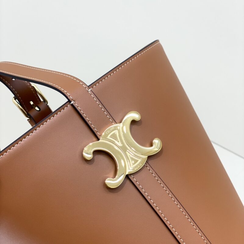 Replica Celine Triomphe Bucket Bag Brown - top-tier luxury replica shoulder bag