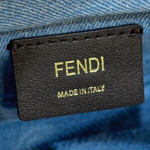 Replica Fendi By The Way Boston Blue Cotton - best quality luxury bag dupe