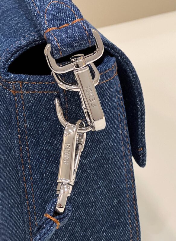 Replica Fendi Baguette Full Blue Denim - top-rated replica designer bag