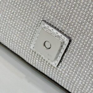 Replica Fendi Baguette Silver Diamond - near-authentic luxury replica handbag