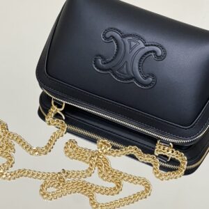 Replica Celine Triomphe Clutch Black - high-quality designer bag clone