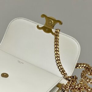 Replica Celine Teen Triomphe Bag White - authentic-look luxury purse replica