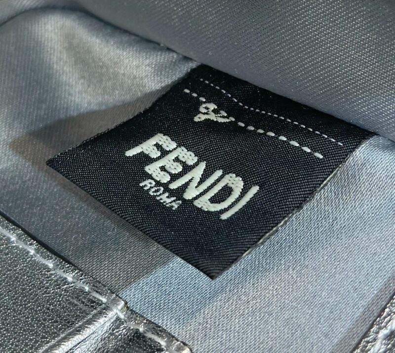 Replica Fendi Baguette Silver Diamond - high-quality designer bag clone