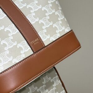Replica Celine Triomphe Bucket White - best quality luxury bag dupe