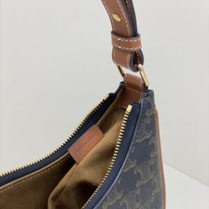 Replica Celine Triomphe Moon Bag Brown - premium 1:1 fake handbag model