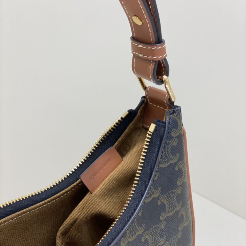 Replica Celine Triomphe Moon Bag Brown - premium 1:1 fake handbag model