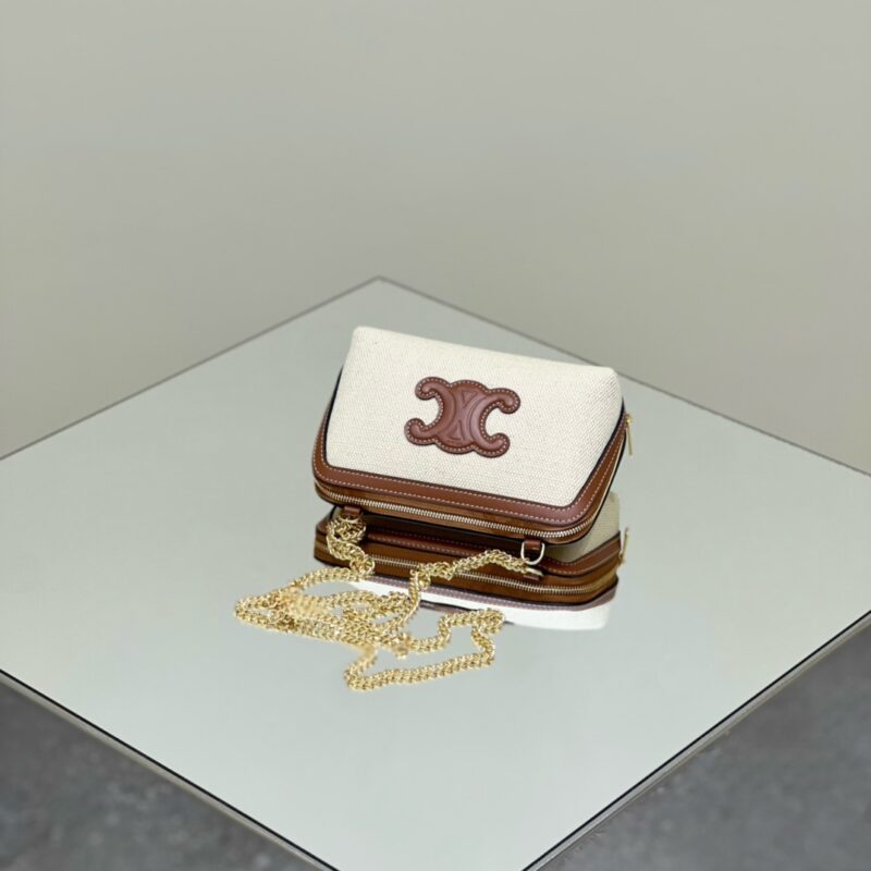 Replica Celine Triomphe Clutch White - premium-grade designer purse dupe