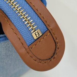 Replica Fendi By The Way Boston Blue Cotton - top-tier luxury replica shoulder bag