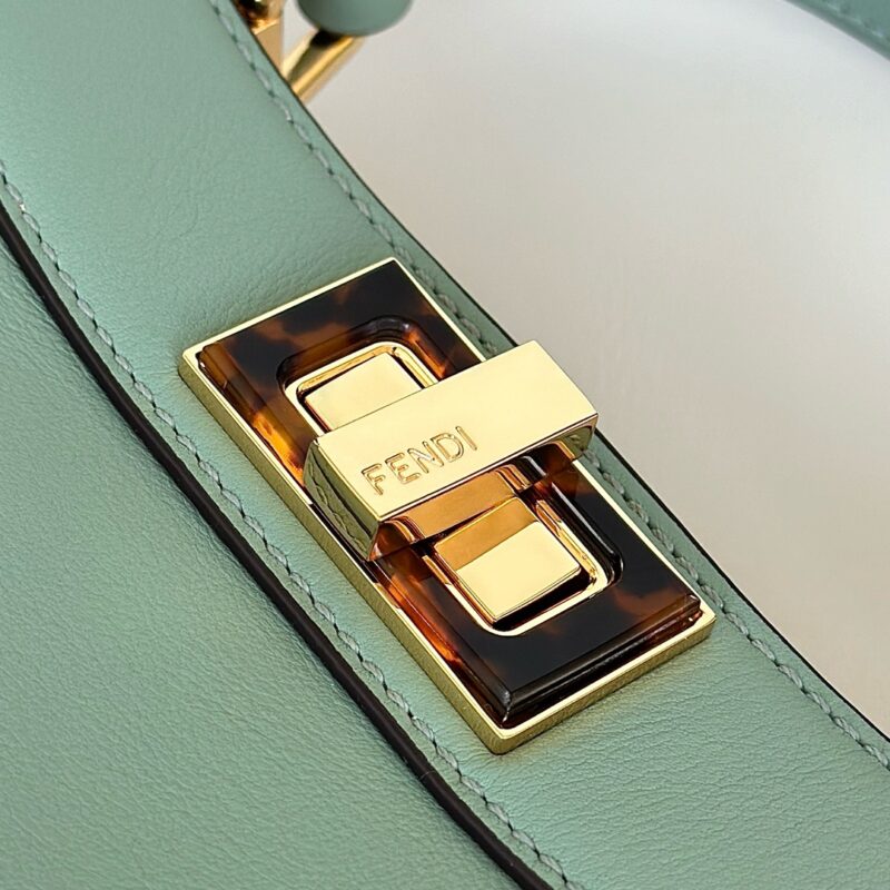 Replica Fendi Peekaboo Medium Light Green - top-tier luxury replica shoulder bag