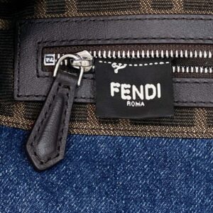 Replica Fendi Baguette Full Blue Denim - best quality luxury bag dupe