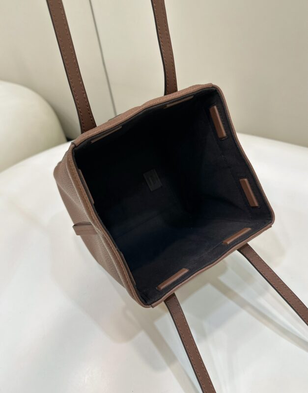 Replica Fendi Origami Small Brown - authentic-look luxury purse replica