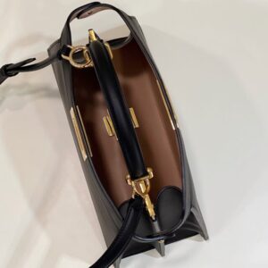 Replica Fendi Peekaboo Medium Black - high-end fake designer purse