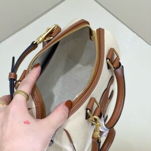 Replica Celine Triomphe Boston White - near-authentic luxury replica handbag