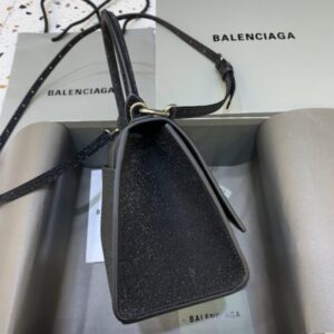 Replica Balenciaga Hourglass Shine Black - premium-grade designer purse dupe