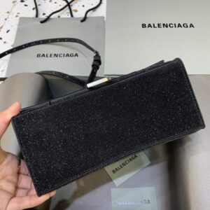 Replica Balenciaga Hourglass Shine Black - near-authentic luxury replica handbag