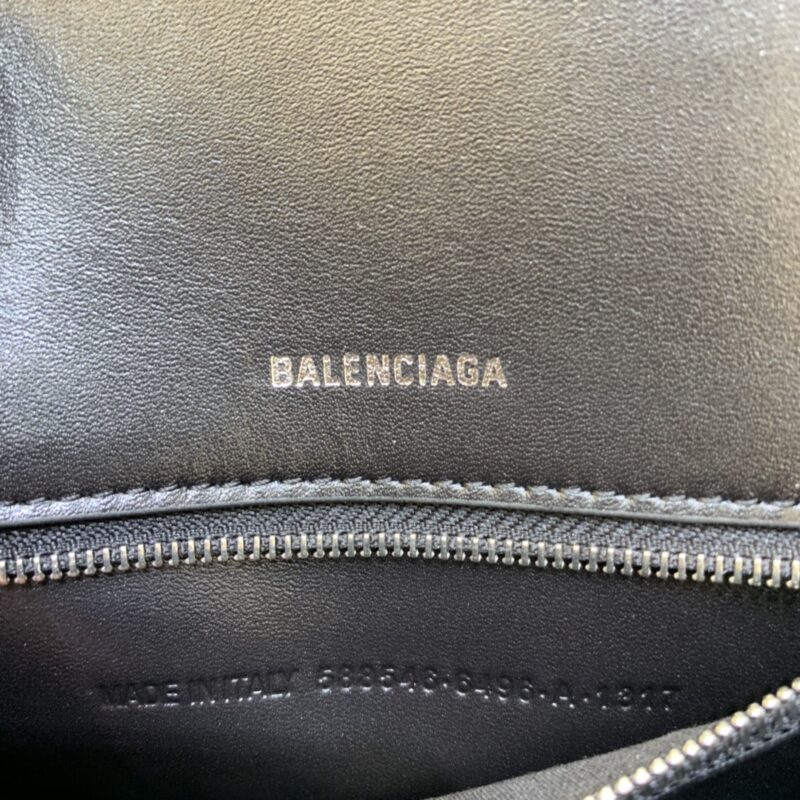 Replica Balenciaga Hourglass Shine Black - premium 1:1 fake handbag model