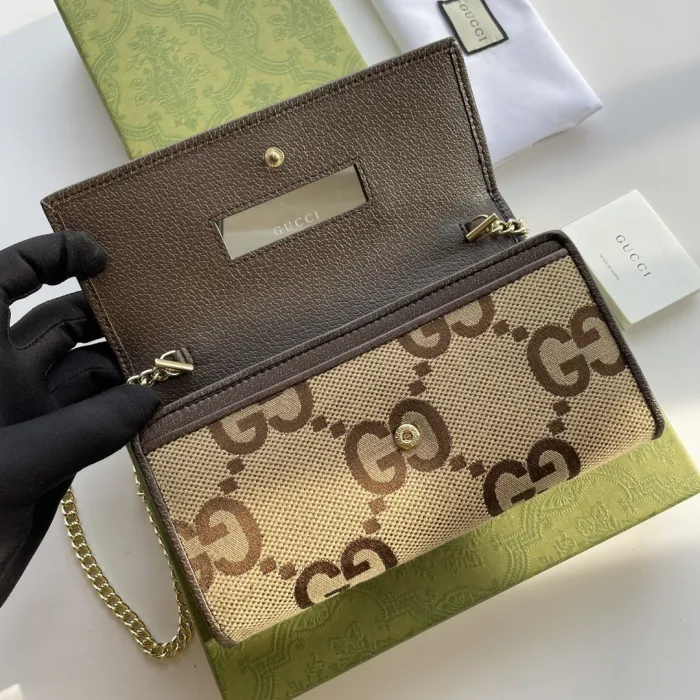 Replica GUCCI OPHIDIA GG CHAIN WALLET - best quality luxury bag dupe