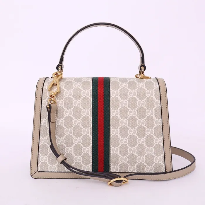 Replica GUCCI OPHIDIA SMALL TOP HANDLE BAG WITH WEB - top-rated replica designer bag