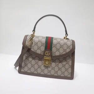 Replica GUCCI OPHIDIA SMALL TOP HANDLE BAG WITH WEB - realistic designer-inspired fake bag