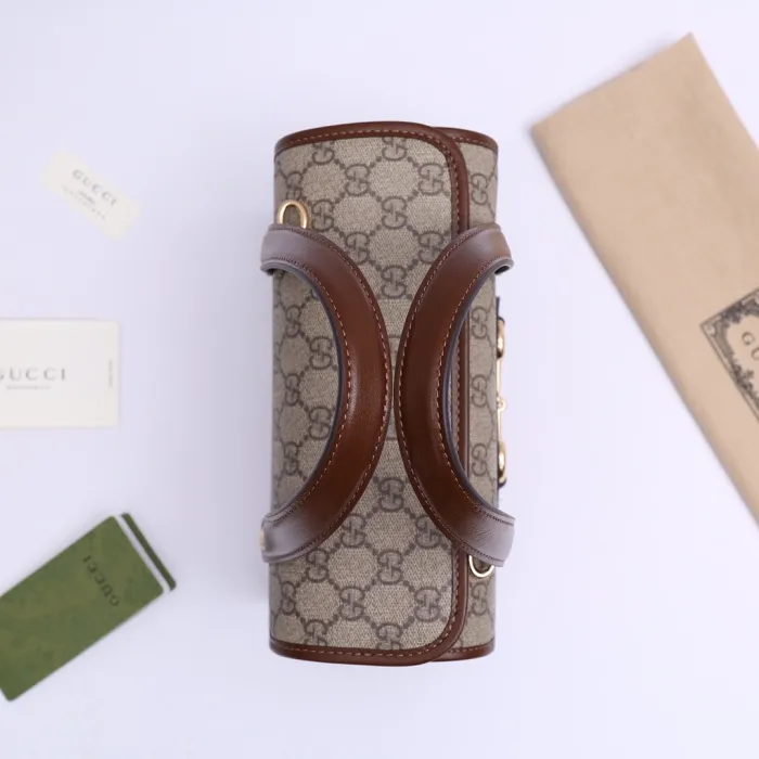 Replica GUCCI HORSEBIT 1955 MINI CANVAS TOTE IN NEUTRALS - top-rated replica designer bag