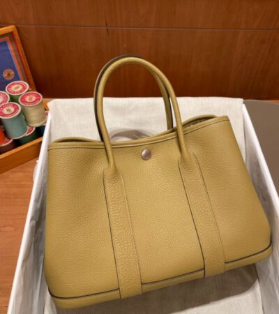 Replica Hermes Garden Party 30cm Cardamon Grey - near-authentic luxury replica handbag