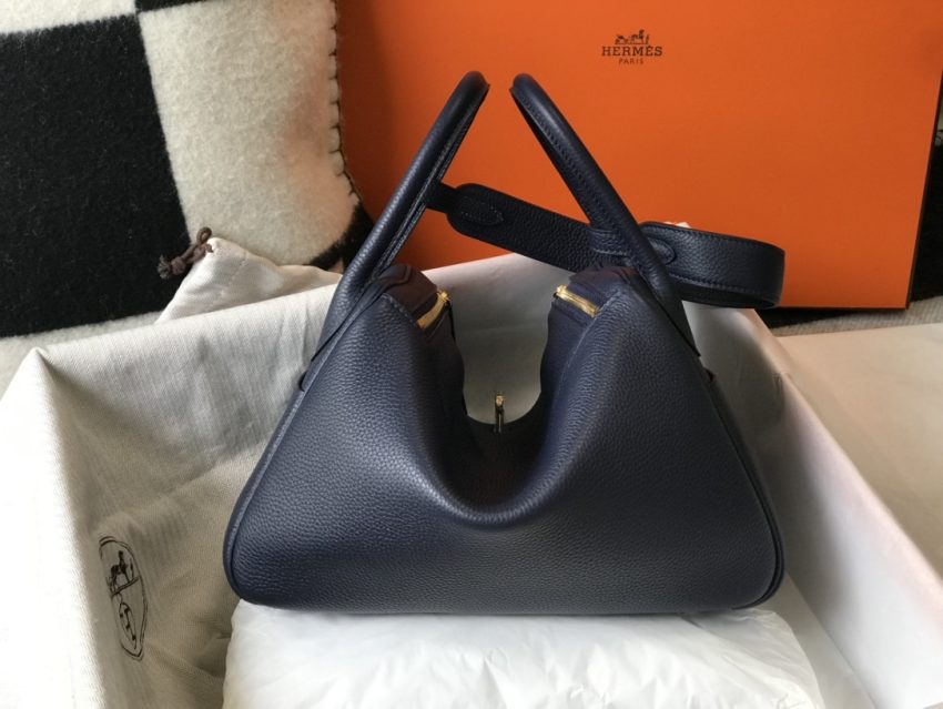 Replica Hermes Lindy Sapphire Blue - premium 1:1 fake handbag model