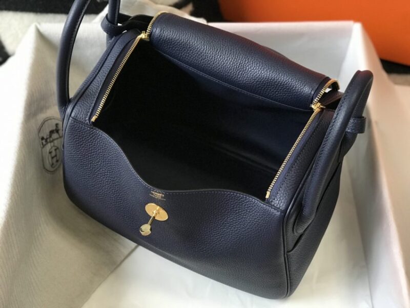 Replica Hermes Lindy Sapphire Blue - top-rated replica designer bag