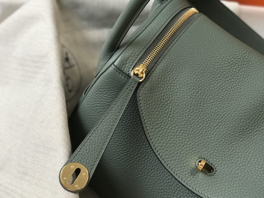 Replica Hermes Lindy Almond Green - 1:1 designer replica handbag