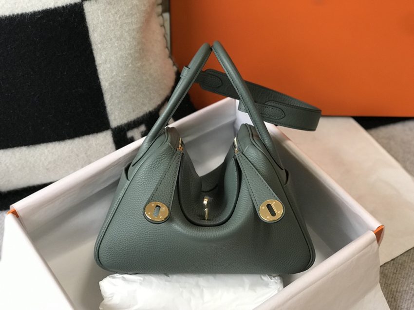 Replica Hermes Lindy Almond Green - high-quality designer bag clone