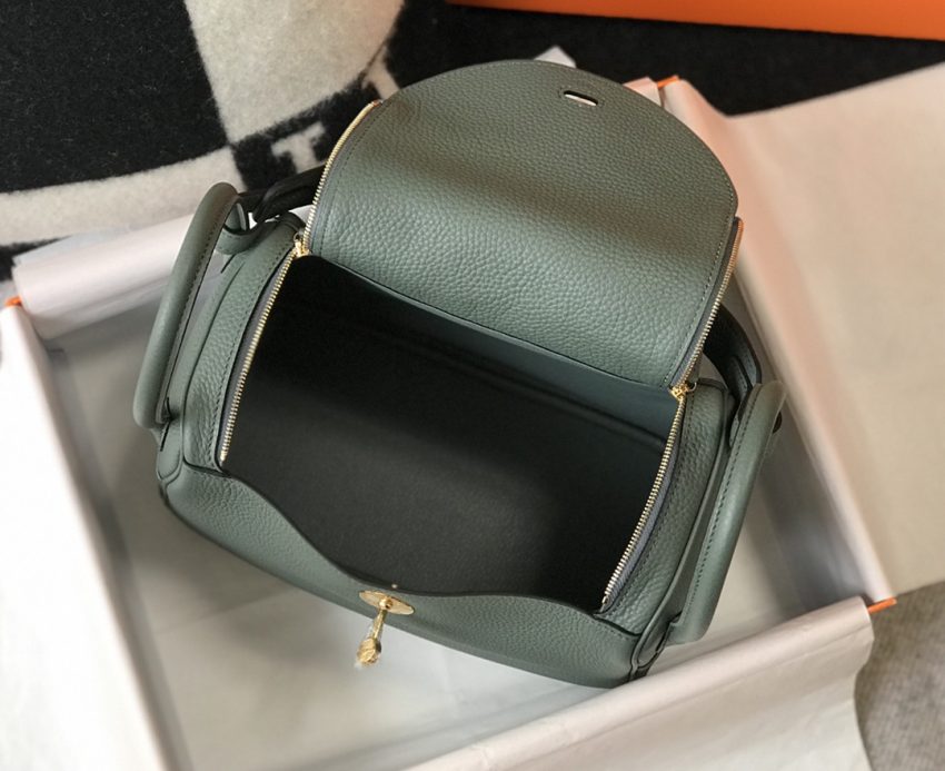 Replica Hermes Lindy Almond Green - ultra-realistic fake designer tote