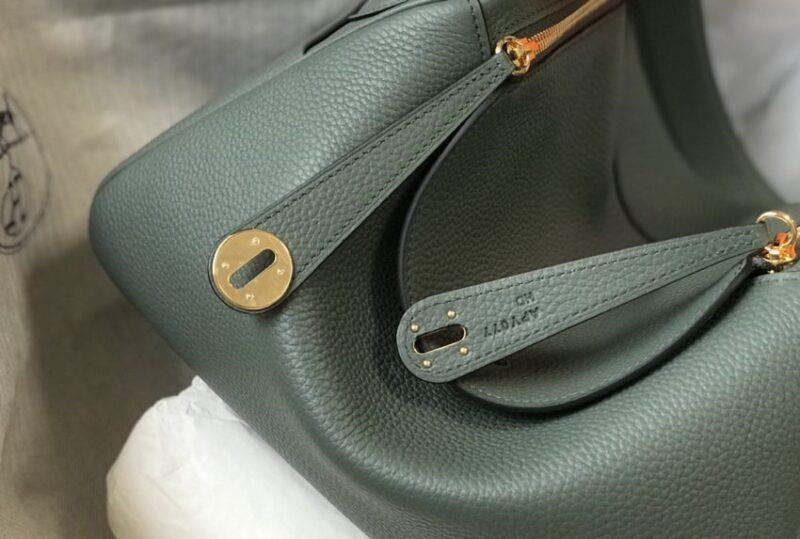 Replica Hermes Lindy Almond Green - top-tier luxury replica shoulder bag