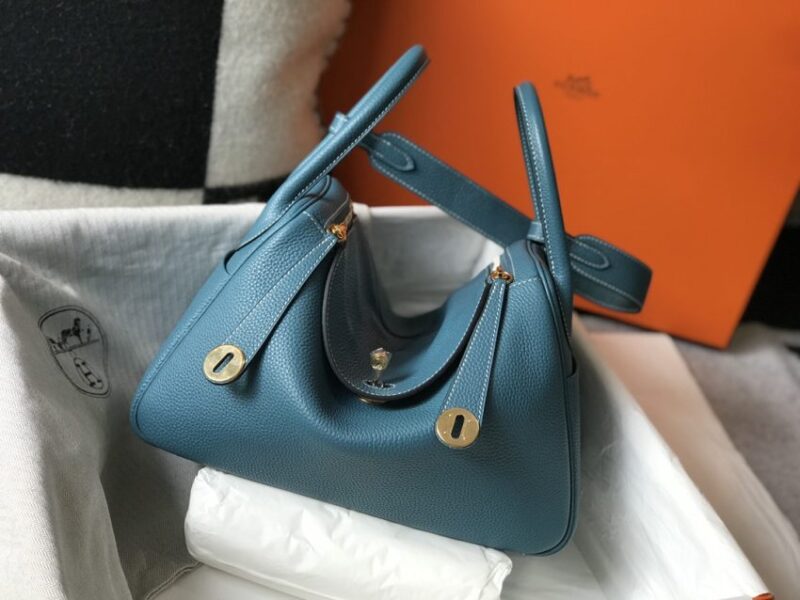 Replica Hermes Lindy Blue - authentic-look luxury purse replica
