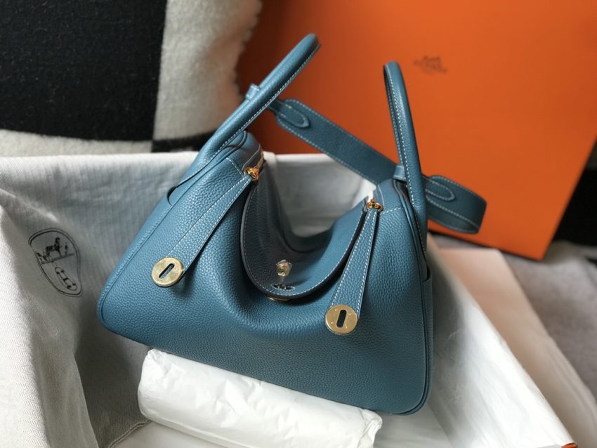 Replica Hermes Lindy Blue - authentic-look luxury purse replica