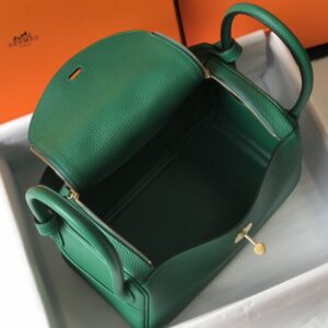 Replica Hermes Lindy Emerald - near-authentic luxury replica handbag