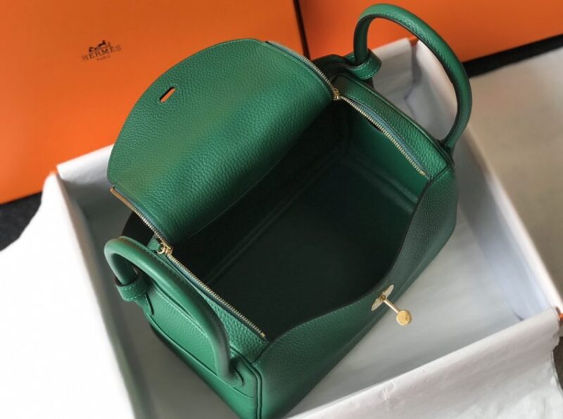 Replica Hermes Lindy Emerald - near-authentic luxury replica handbag