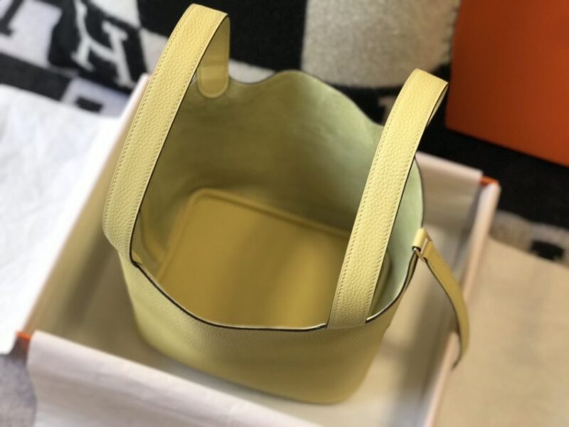 Replica Hermes Picotin Lock Yellow - premium 1:1 fake handbag model
