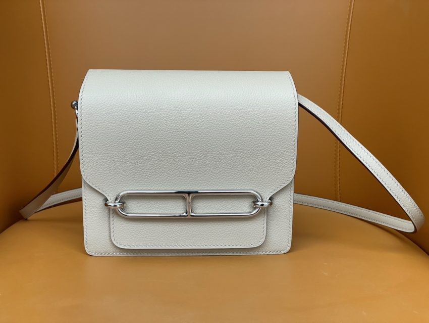 Replica Hermes Sac Roulis White - high-accuracy replica luxury purse