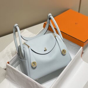 Replica Hermes Lindy Grail Blue - authentic-look luxury purse replica