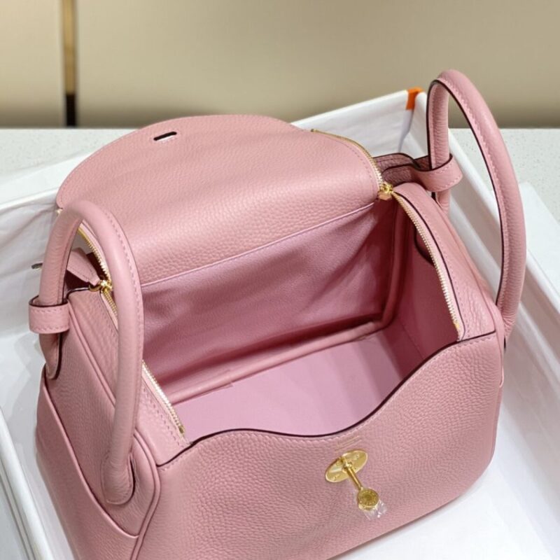 Replica Hermes Lindy Pink - best quality luxury bag dupe