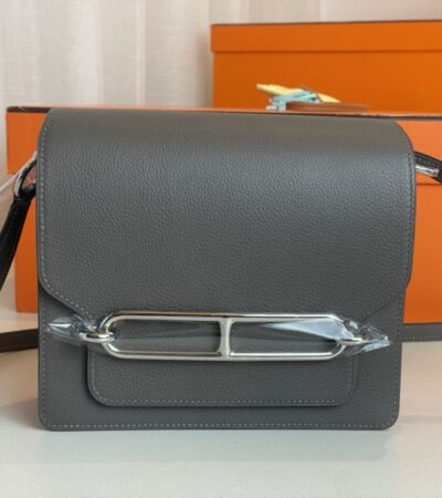 Replica Hermes Sac Roulis Grey - high-accuracy replica luxury purse