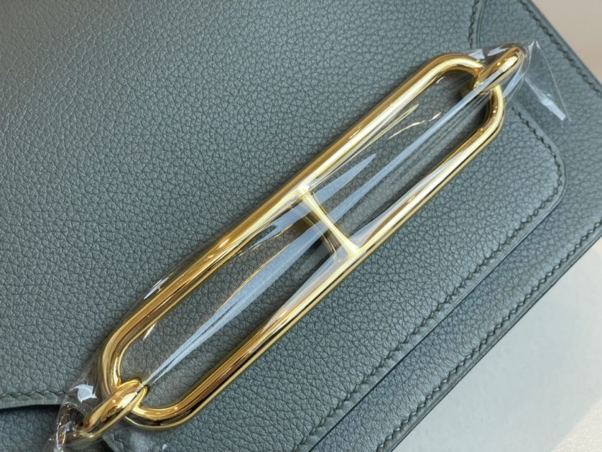 Replica Hermes Sac Roulis Almond Green - 1:1 designer replica handbag