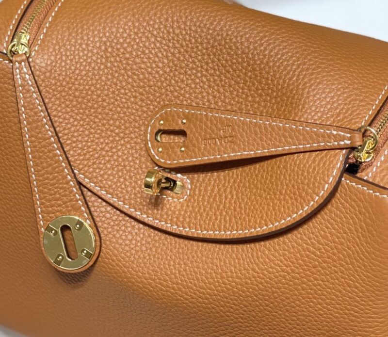 Replica Hermes Lindy Golden Brown - top-tier luxury replica shoulder bag