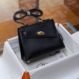 Replica Hermes Kelly Desordre Black - top-rated replica designer bag