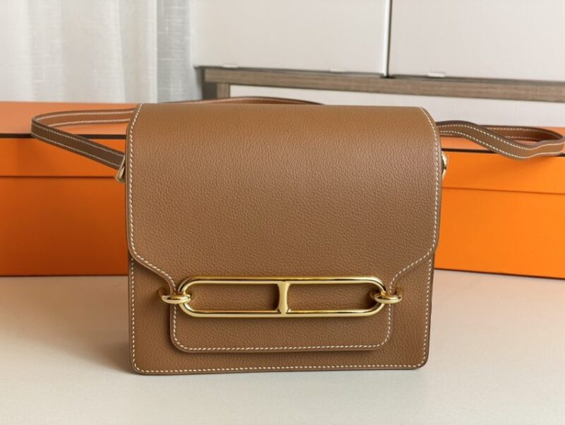 Replica Hermes Sac Roulis Brown - best quality luxury bag dupe
